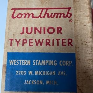 Hard to find Vintage toy typewriter .